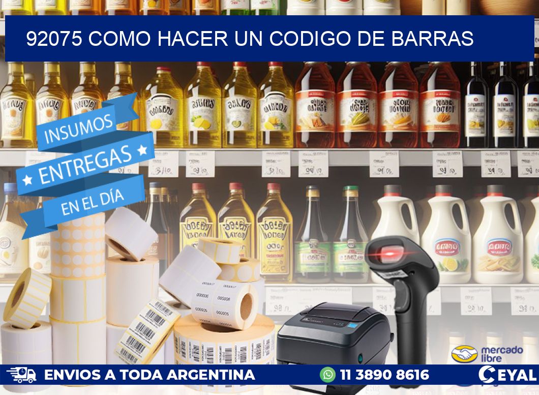 92075 como hacer un codigo de barras