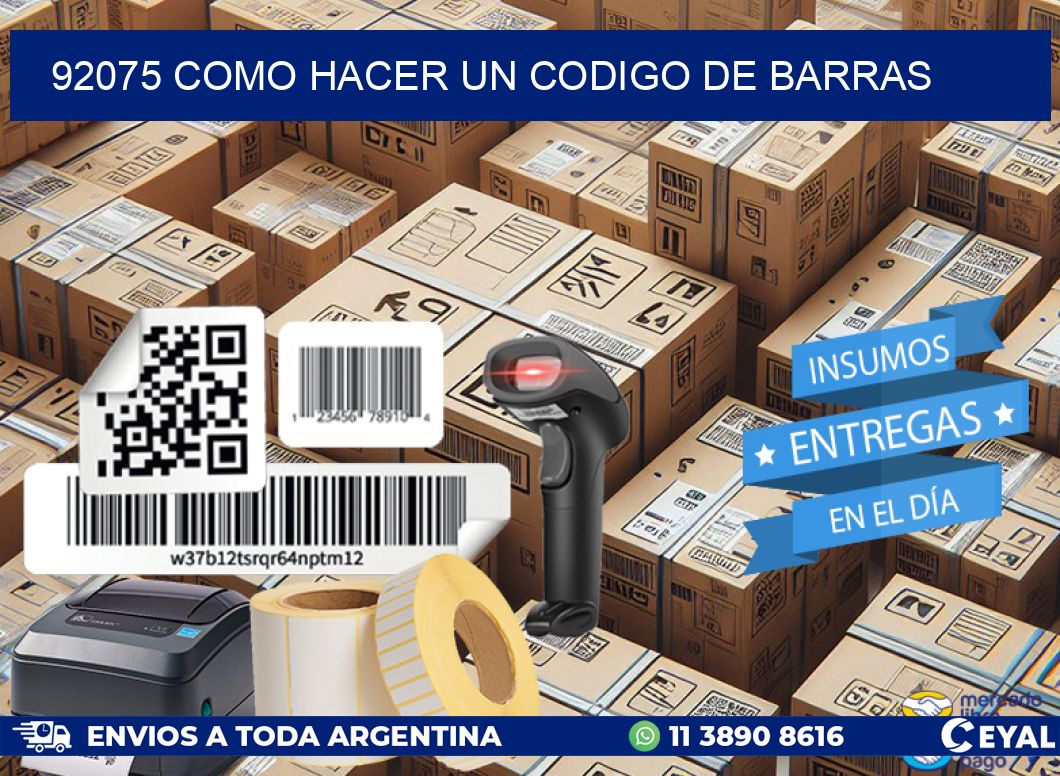 92075 como hacer un codigo de barras