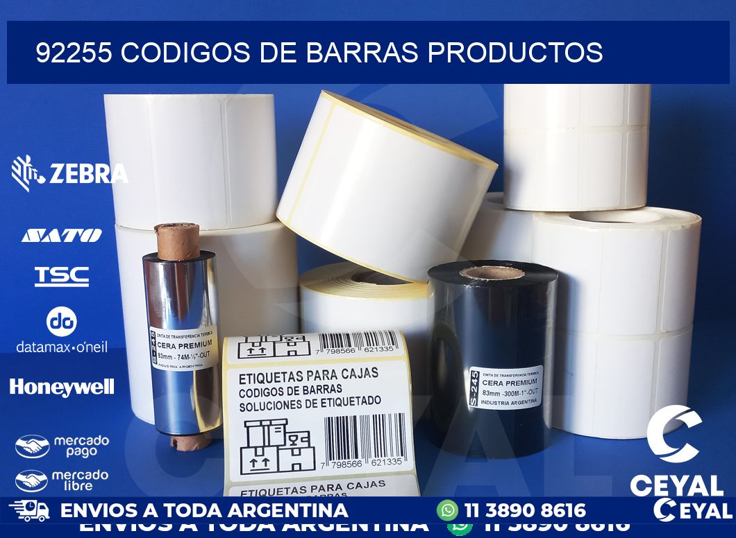 92255 codigos de barras productos