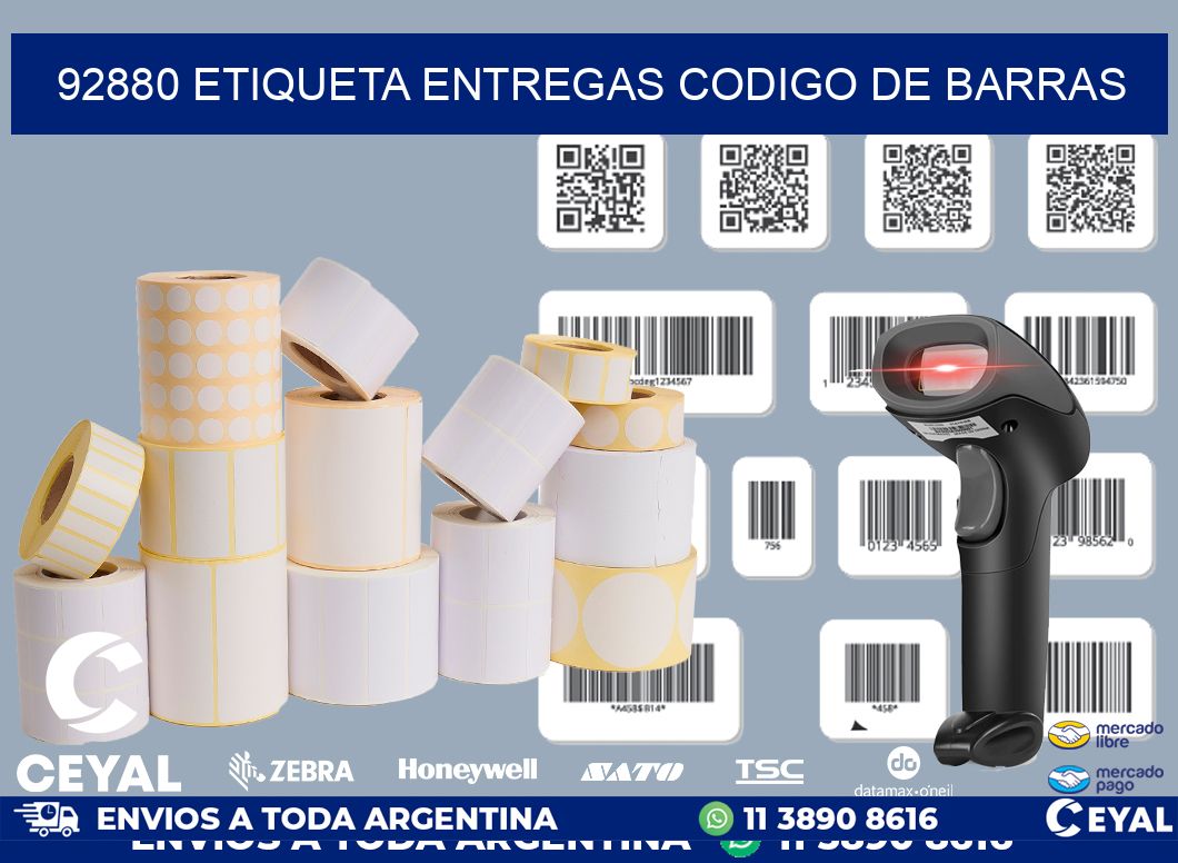 92880 ETIQUETA ENTREGAS CODIGO DE BARRAS