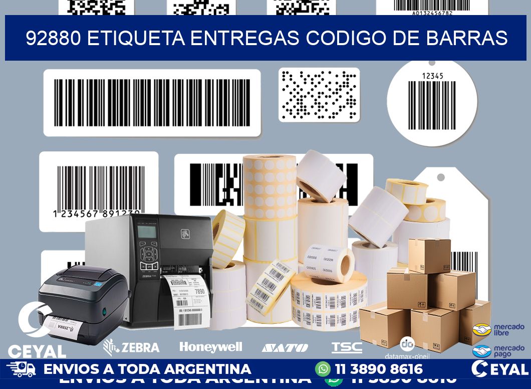 92880 ETIQUETA ENTREGAS CODIGO DE BARRAS