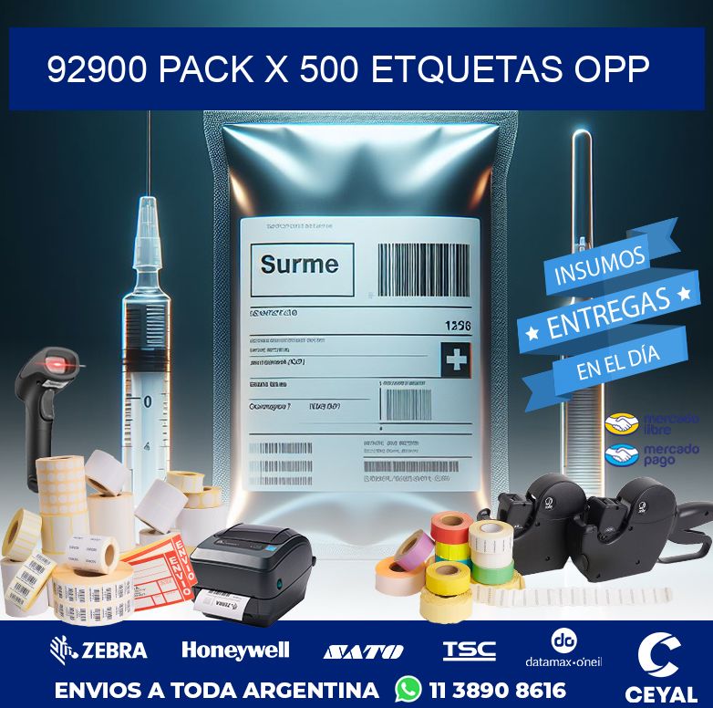 92900 PACK X 500 ETQUETAS OPP