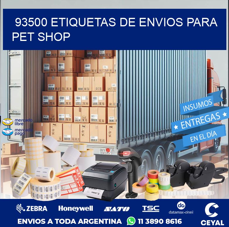 93500 ETIQUETAS DE ENVIOS PARA PET SHOP