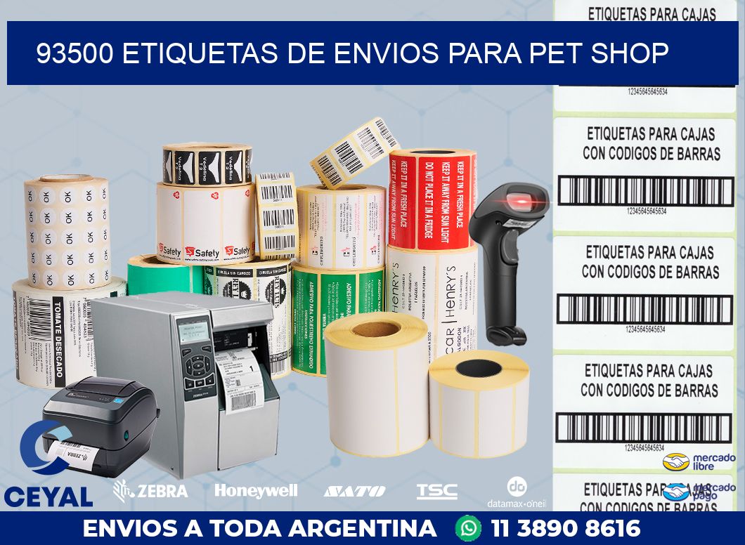 93500 ETIQUETAS DE ENVIOS PARA PET SHOP