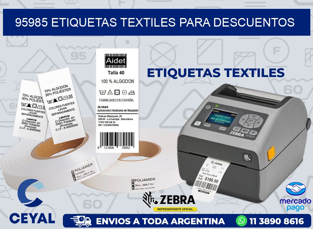 95985 ETIQUETAS TEXTILES PARA DESCUENTOS