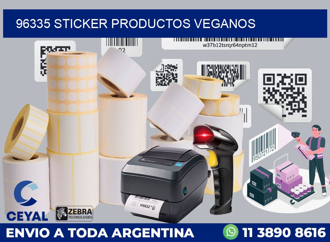 96335 STICKER PRODUCTOS VEGANOS