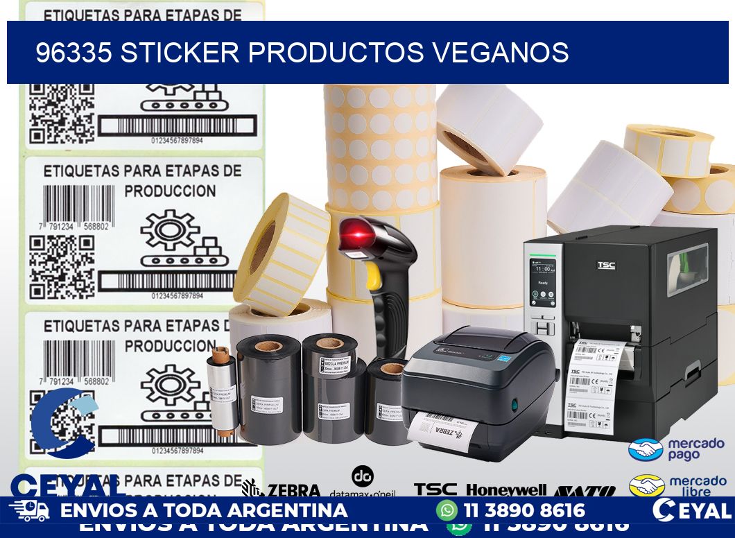 96335 STICKER PRODUCTOS VEGANOS