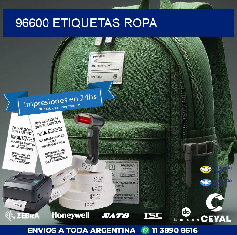 96600 ETIQUETAS ROPA