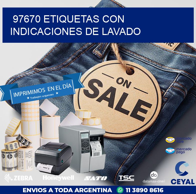 97670 ETIQUETAS CON INDICACIONES DE LAVADO