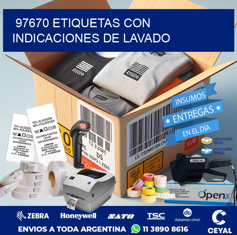 97670 ETIQUETAS CON INDICACIONES DE LAVADO