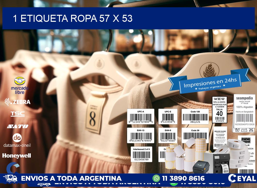 1 ETIQUETA ROPA 57 x 53