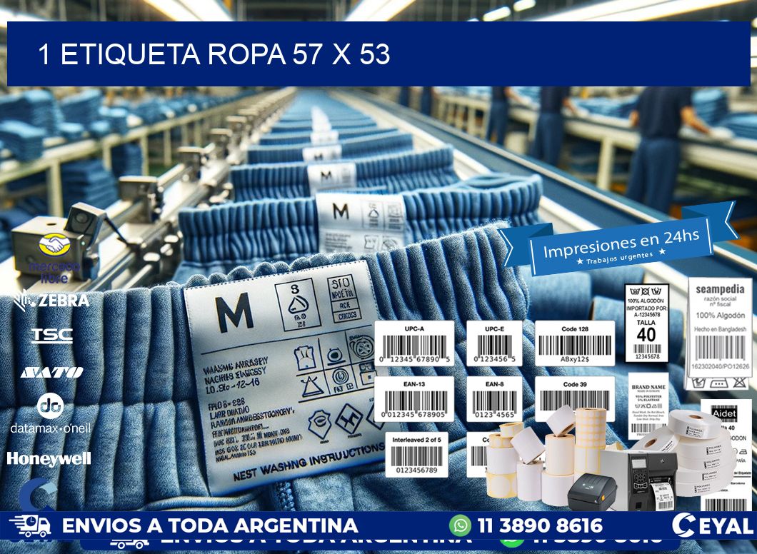 1 ETIQUETA ROPA 57 x 53