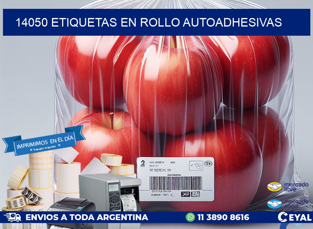 14050 ETIQUETAS EN ROLLO AUTOADHESIVAS