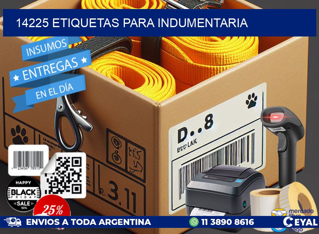 14225 ETIQUETAS PARA INDUMENTARIA