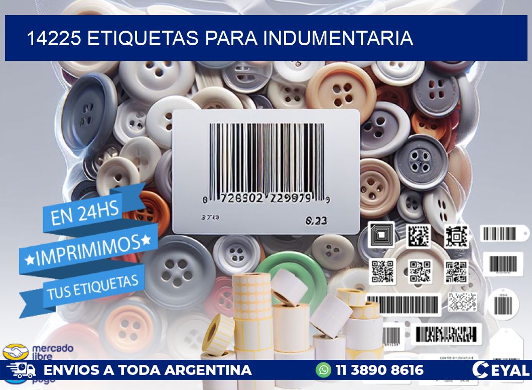 14225 ETIQUETAS PARA INDUMENTARIA