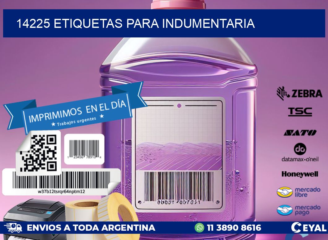 14225 ETIQUETAS PARA INDUMENTARIA