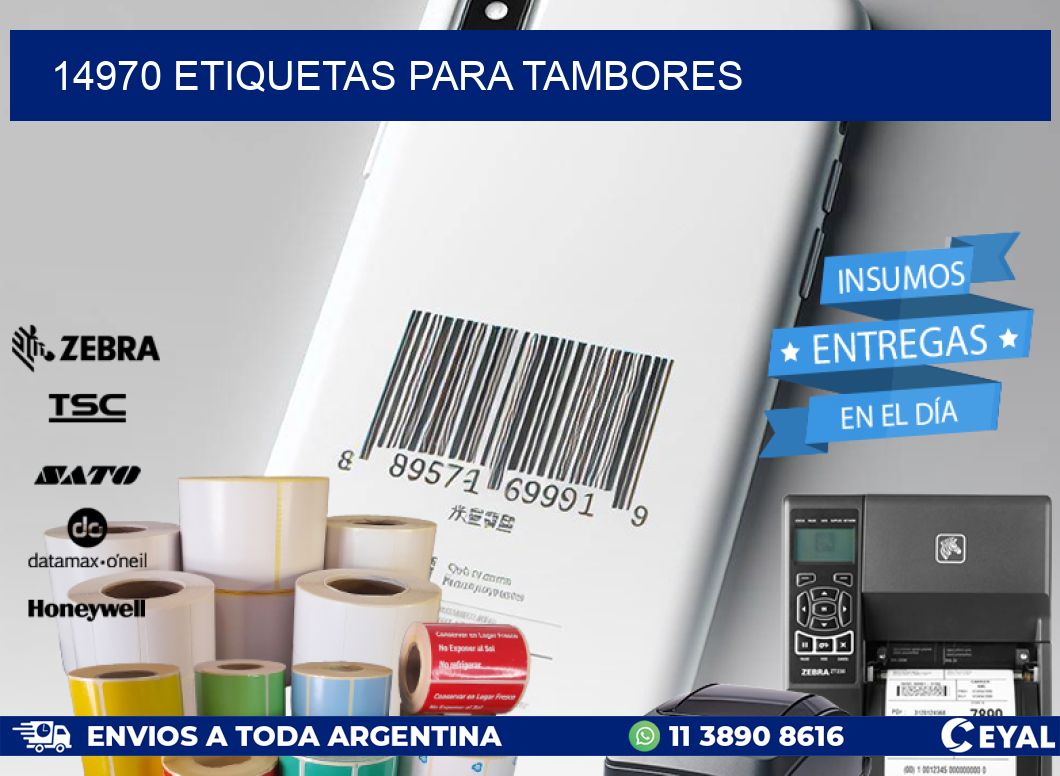 14970 ETIQUETAS PARA TAMBORES