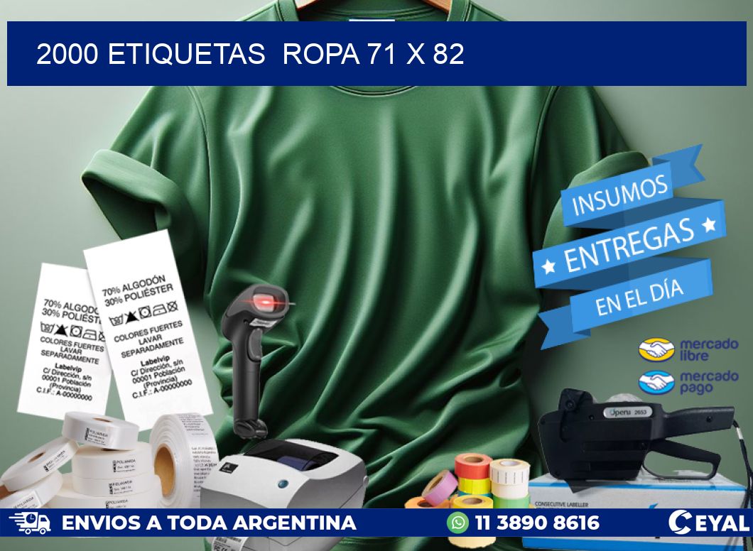 2000 ETIQUETAS  ROPA 71 x 82