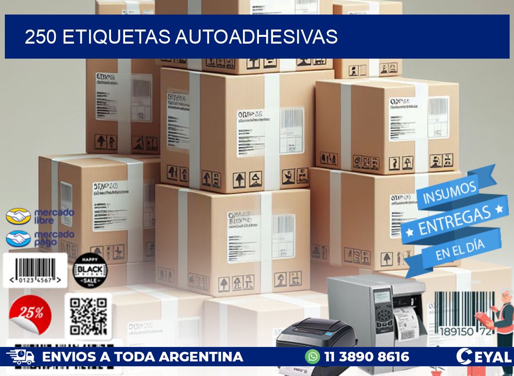 250 ETIQUETAS AUTOADHESIVAS