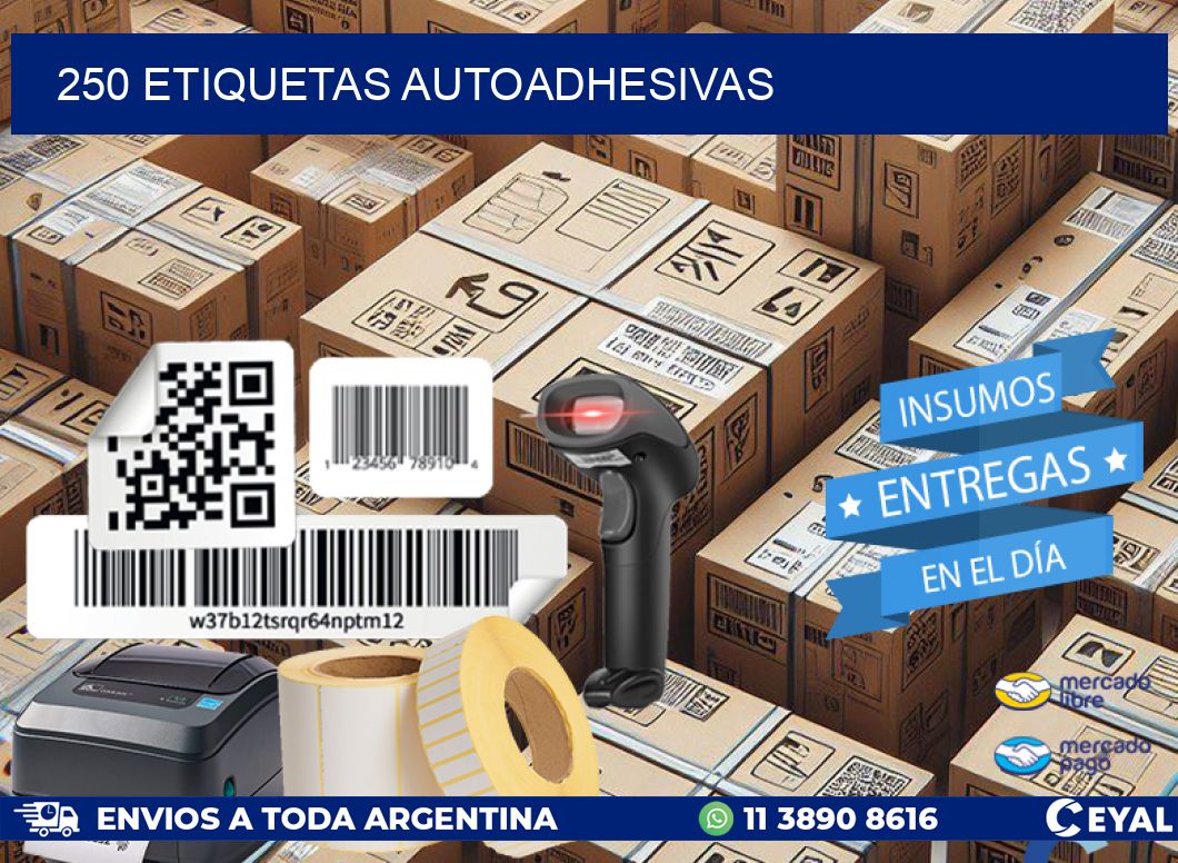 250 ETIQUETAS AUTOADHESIVAS