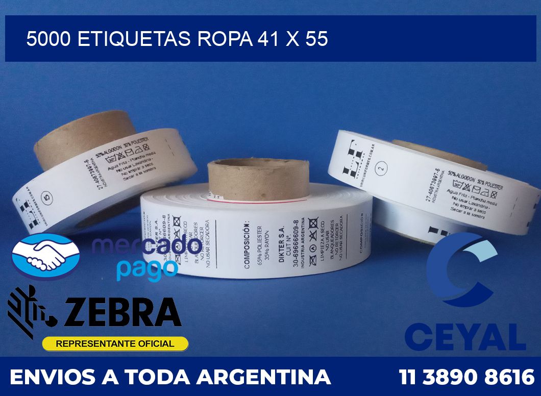 5000 ETIQUETAS ROPA 41 x 55
