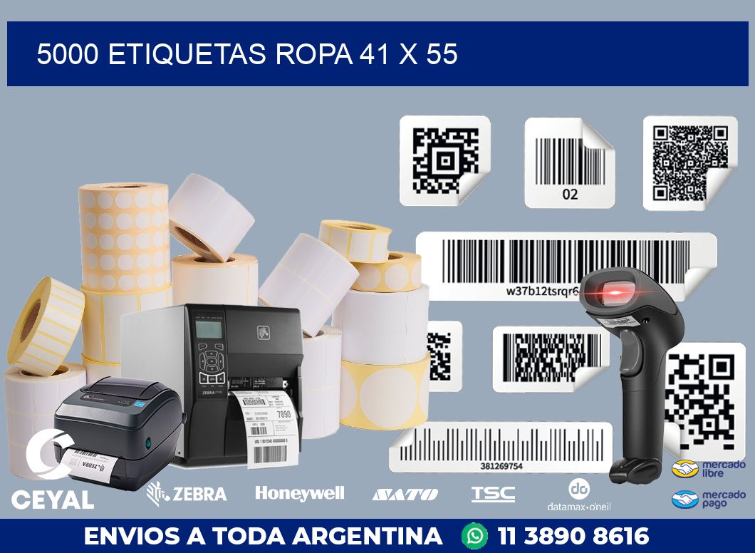 5000 ETIQUETAS ROPA 41 x 55