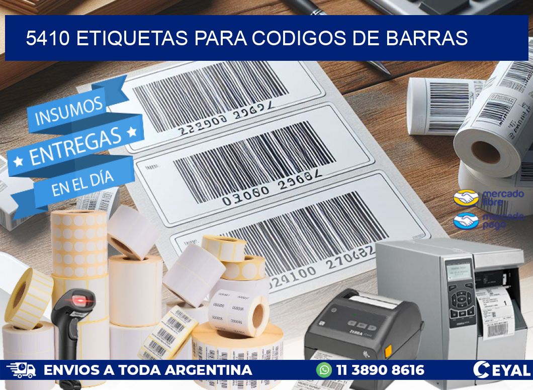 5410 ETIQUETAS PARA CODIGOS DE BARRAS