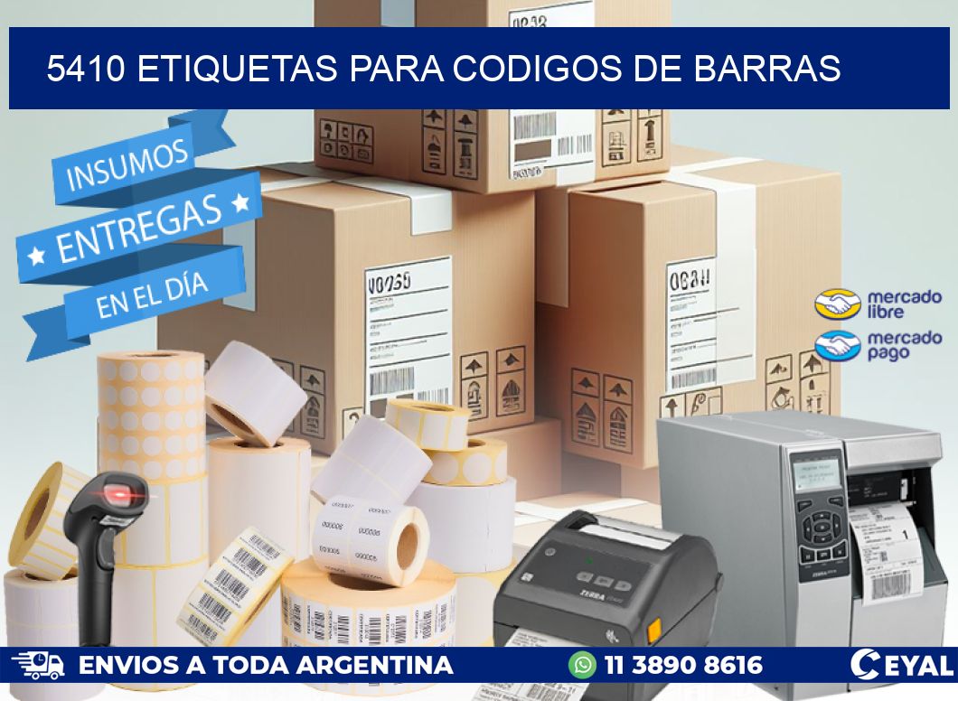 5410 ETIQUETAS PARA CODIGOS DE BARRAS