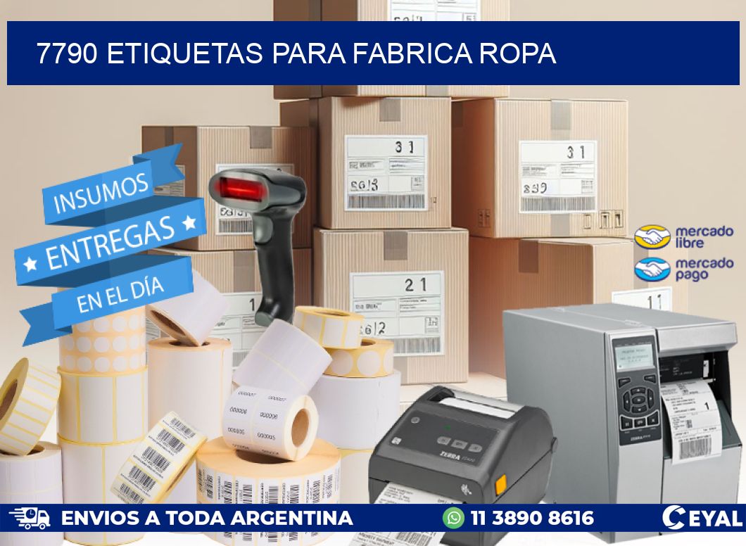 7790 ETIQUETAS PARA FABRICA ROPA