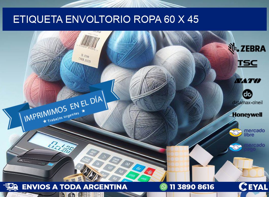 ETIQUETA ENVOLTORIO ROPA 60 x 45