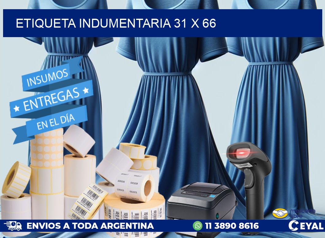 ETIQUETA INDUMENTARIA 31 x 66