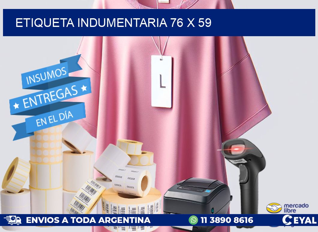 ETIQUETA INDUMENTARIA 76 x 59