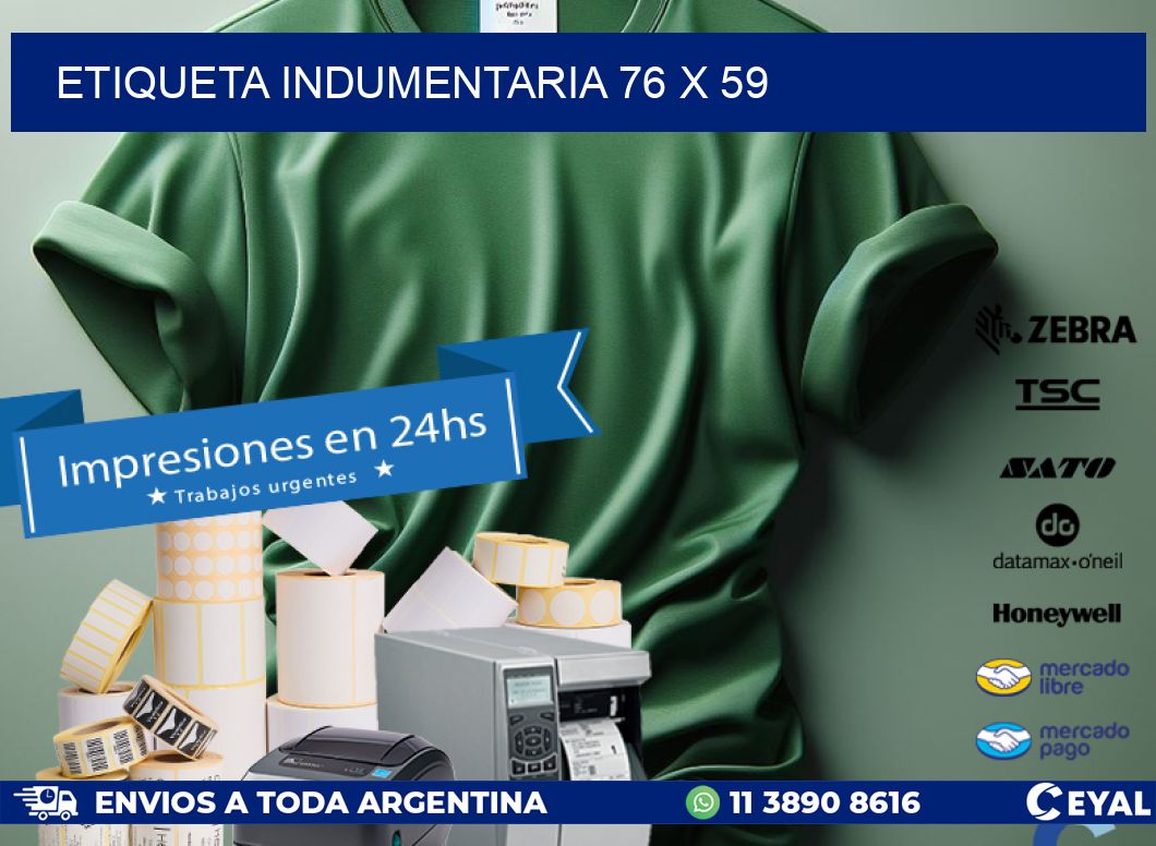 ETIQUETA INDUMENTARIA 76 x 59