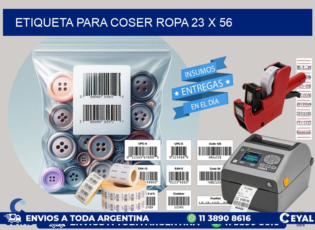 ETIQUETA PARA COSER ROPA 23 x 56