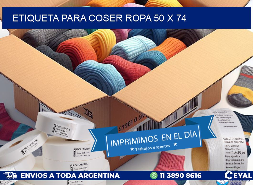 ETIQUETA PARA COSER ROPA 50 x 74
