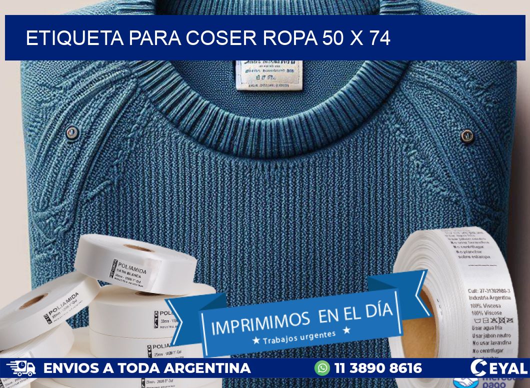 ETIQUETA PARA COSER ROPA 50 x 74