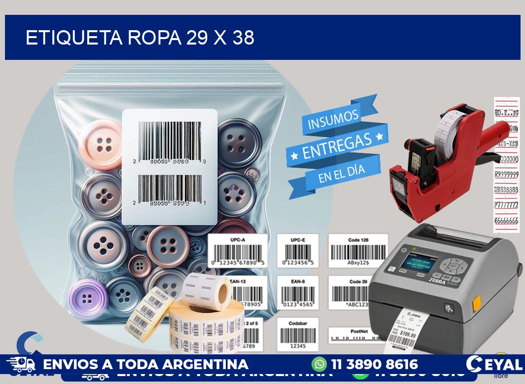 ETIQUETA ROPA 29 x 38