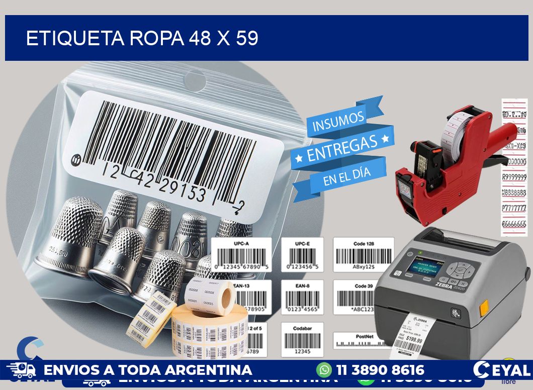 ETIQUETA ROPA 48 x 59