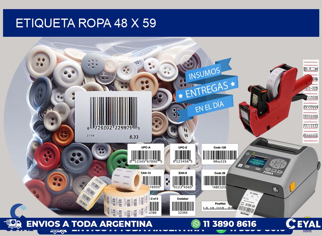 ETIQUETA ROPA 48 x 59