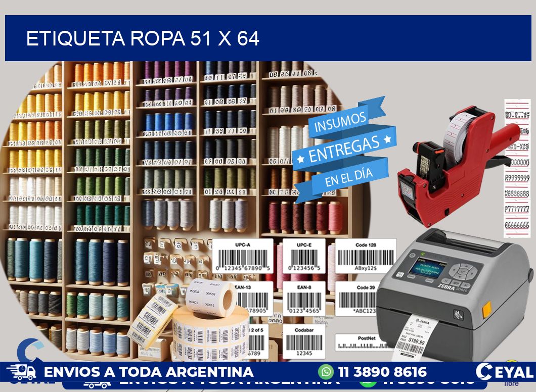ETIQUETA ROPA 51 x 64