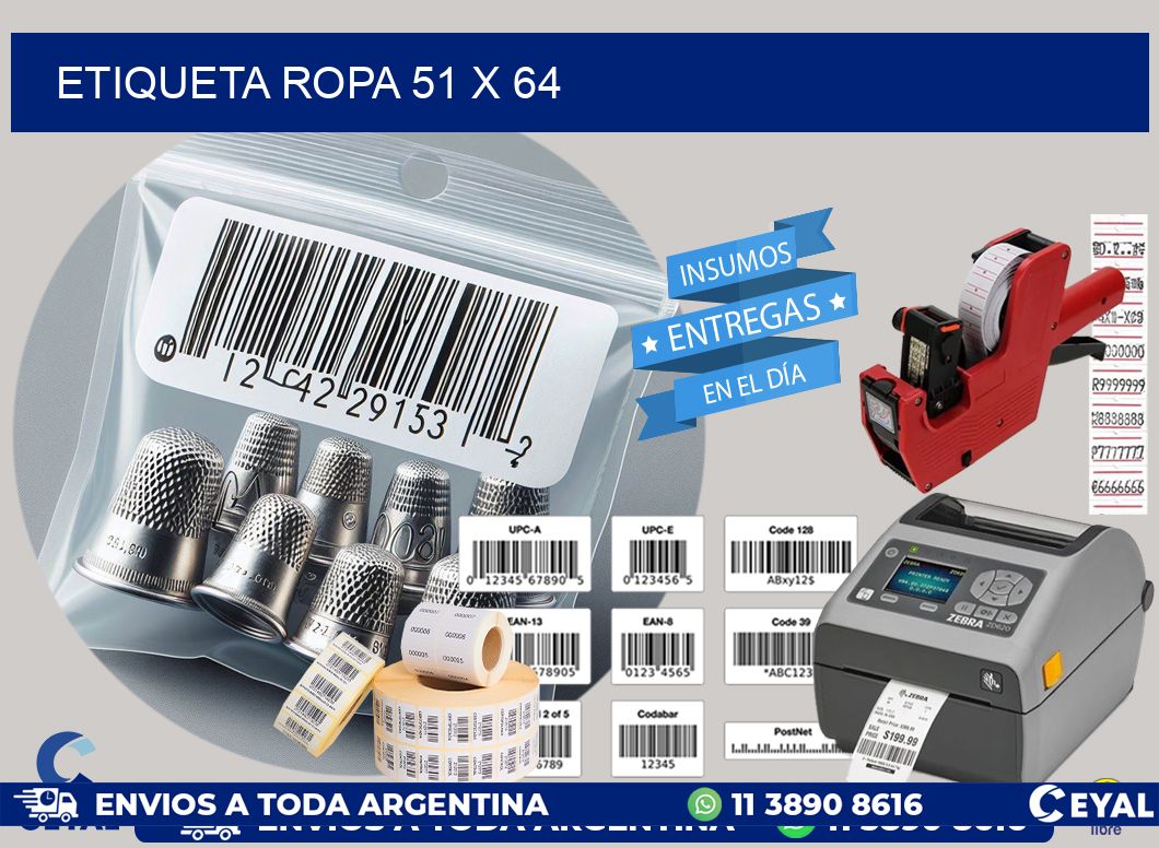 ETIQUETA ROPA 51 x 64