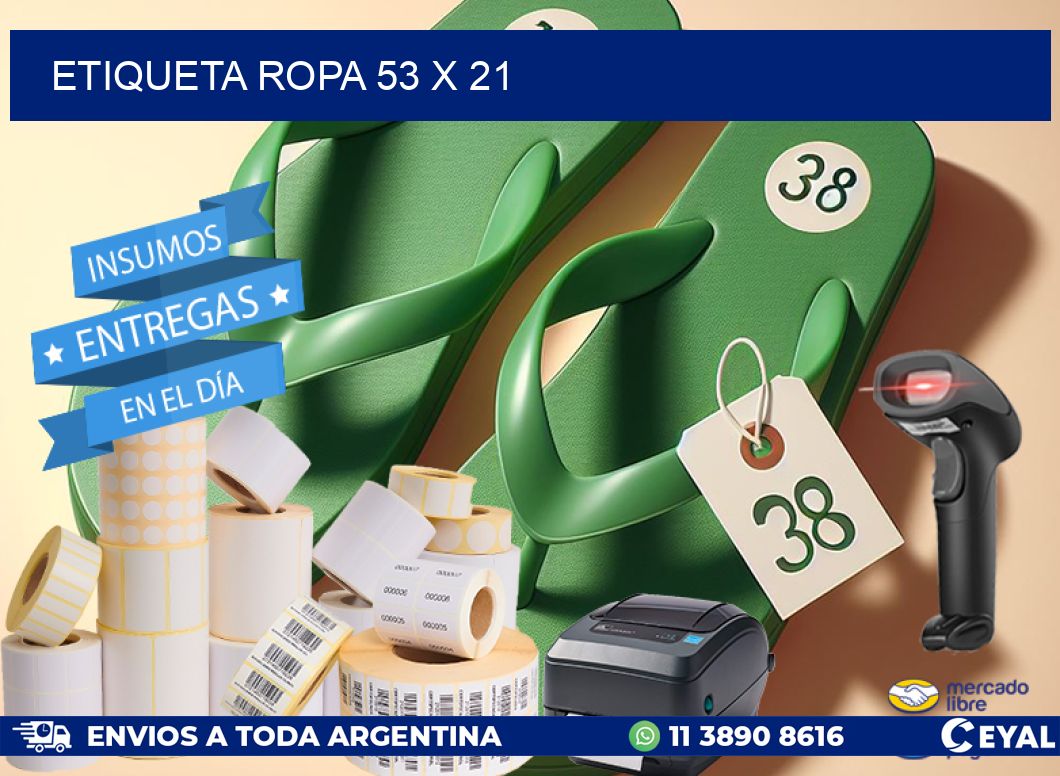 ETIQUETA ROPA 53 x 21