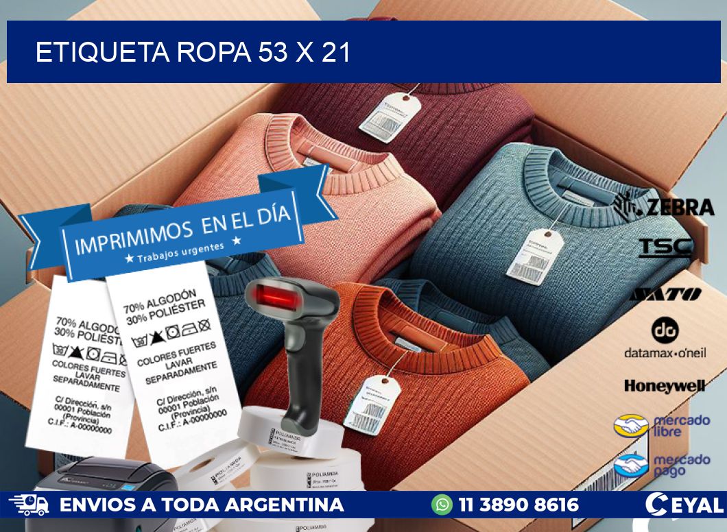 ETIQUETA ROPA 53 x 21