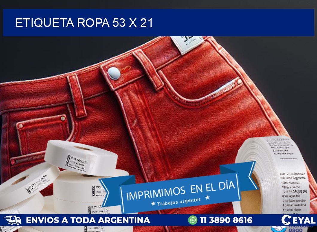 ETIQUETA ROPA 53 x 21