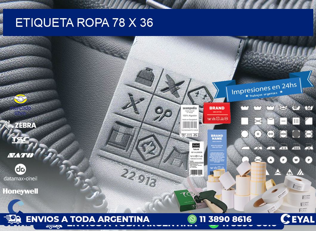 ETIQUETA ROPA 78 x 36
