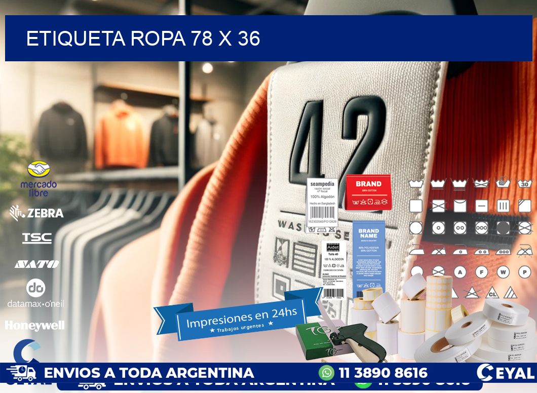 ETIQUETA ROPA 78 x 36