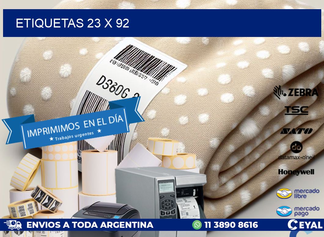 ETIQUETAS 23 x 92