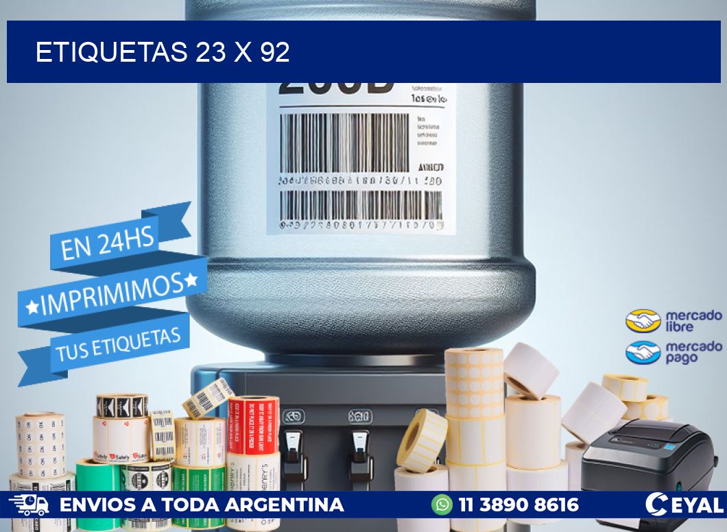 ETIQUETAS 23 x 92