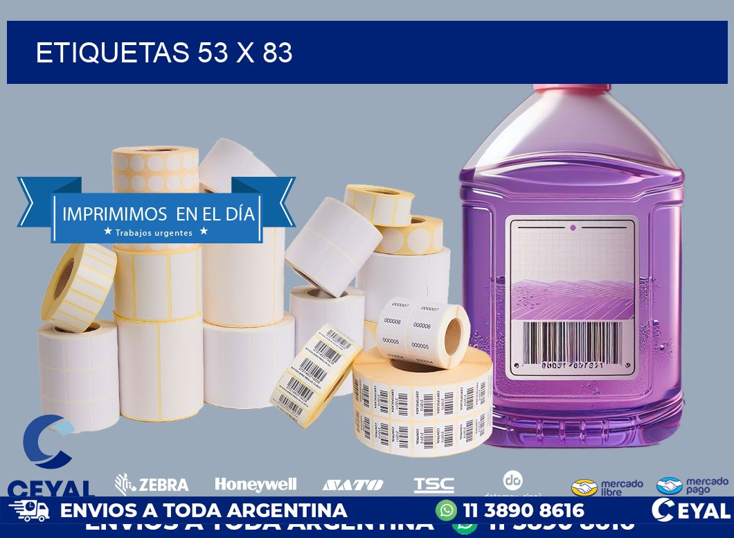ETIQUETAS 53 x 83