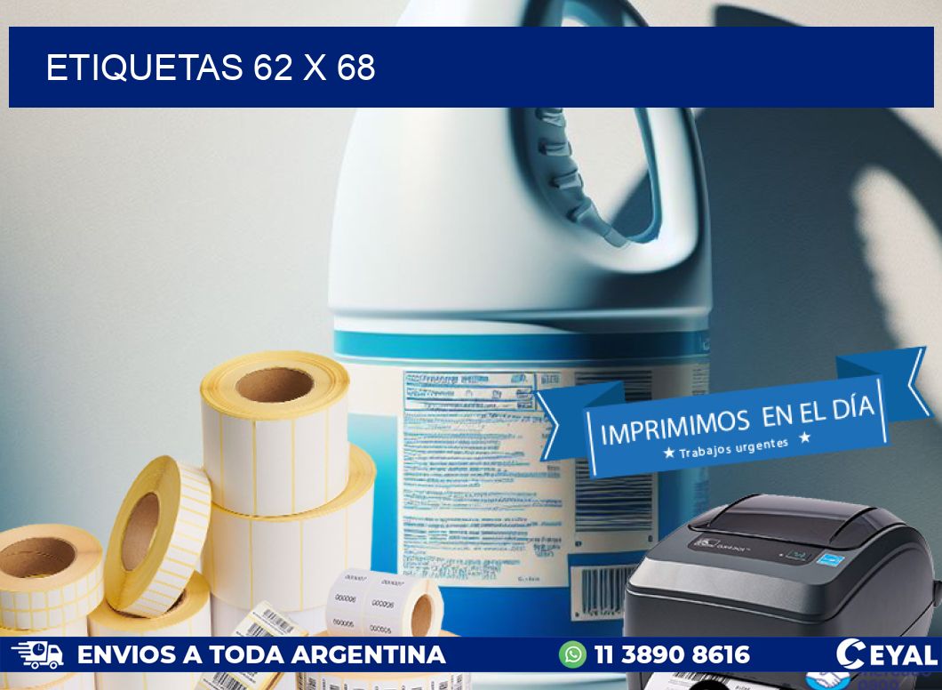 ETIQUETAS 62 x 68